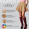 MBJ WB211 Women's Basic Versatile Stretchy Flared Skater Skirt for Girl M Khaki view 4