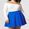MBJ WB211 Women's Basic Versatile Stretchy Flared Skater Skirt for Girl M Royal_Brite view 3