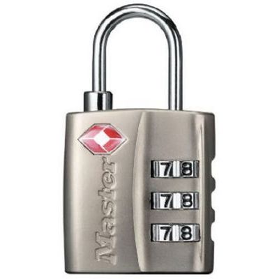 Master Lock 4680DNKL Nickle Finish TSA-Accepted Luggage Padlocks