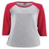 LAT-Ladies' Fine Jersey Baseball T-Shirt-3530-LG-Vntge Hthr- Vntge Red view 1