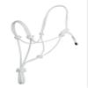 Horse Rope Halters - 11 Sizes - Miniature, Foal, Weanling, Pony, Cob/Arab, Horse, Warmblood, Draft & Custom (Draft, White) view 1