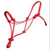 Hunters Saddlery Horse Rope Halters - 11 Sizes - Miniature, Foal, Weanling, Pony, Cob/Arab, Horse, Warmblood, Draft & Custom (Small Miniature, Red) view 1