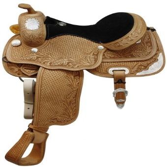 Circle S 13" Fully Tooled Show Saddle with Full Quarter Horse Bars