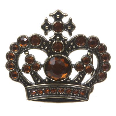 Rhinestone Crown Belt Buckle