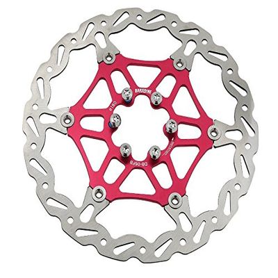 Baradine Light Weight Colorful Bike Floating Disc Brake Rotor 180mm 6-Bolt Color Red