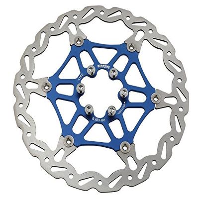 Baradine Light Weight Colorful Bike Floating Disc Brake Rotor 180mm 6-Bolt Color Blue