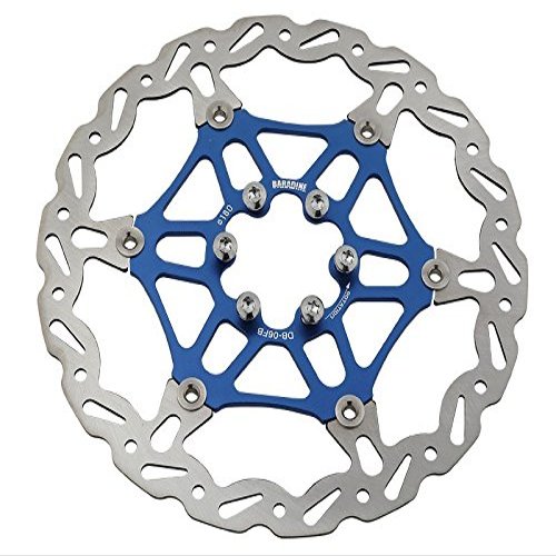 Baradine Light Weight Colorful Bike Floating Disc Brake Rotor 180mm 6-Bolt Color Blue