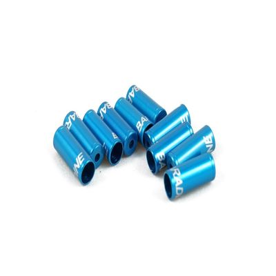 Baradine Bike Bicycle Outer Housing Brake Cable Aluminum Anodized Caps Lined Ferrules for 5mm Cable Blue Color