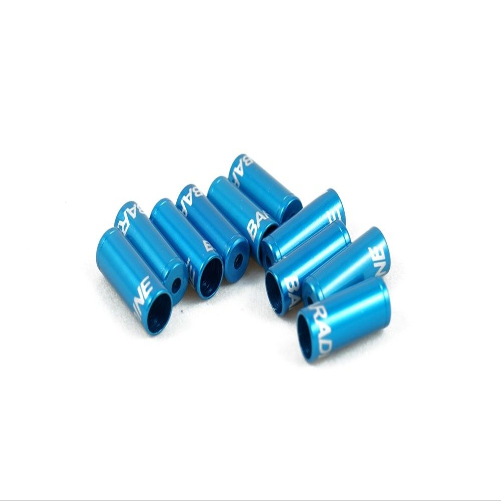 Baradine Bike Bicycle Outer Housing Brake Cable Aluminum Anodized Caps Lined Ferrules for 5mm Cable Blue Color