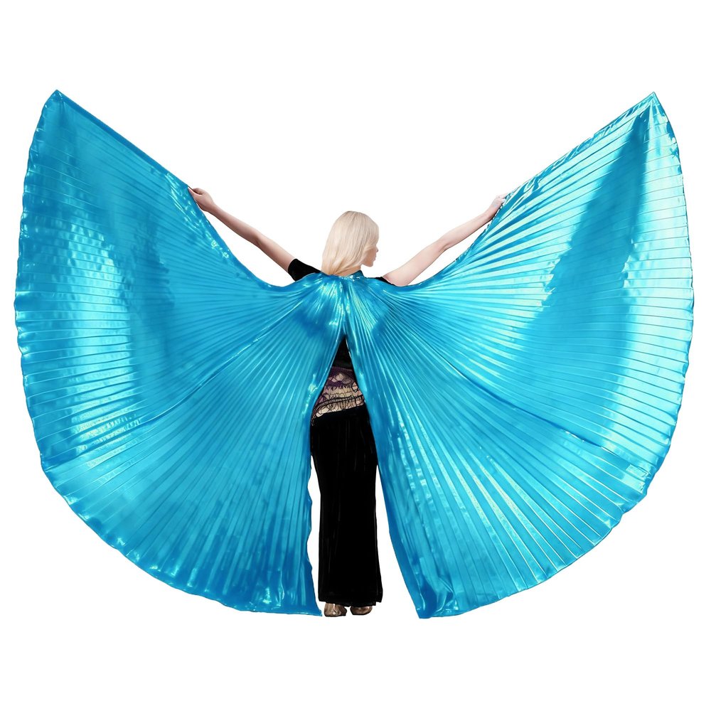 Pilot-trade clothing trade co.,Ltd Women's Egyptian Egypt Belly Dance Costume Bifurcate Isis Wings Sky Blue
