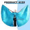 Pilot-trade clothing trade co.,Ltd Women's Egyptian Egypt Belly Dance Costume Bifurcate Isis Wings Sky Blue view 4