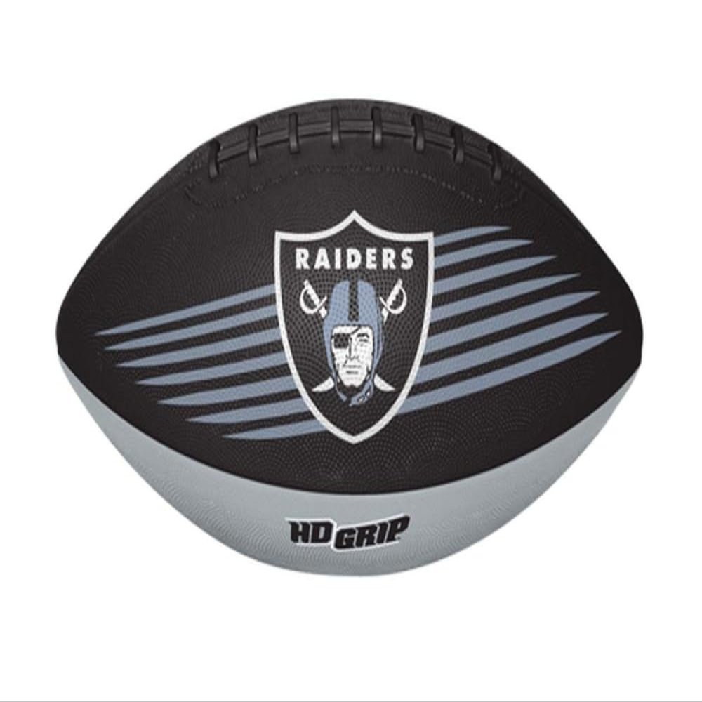 Rawlings NFL Gridiron Junior-Size Youth Football, Las Vegas Raiders , Black