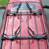 Tangy Orange Folding J-Style Kayak Rack ROOF TOP and Wall Carrier Bundle view 3