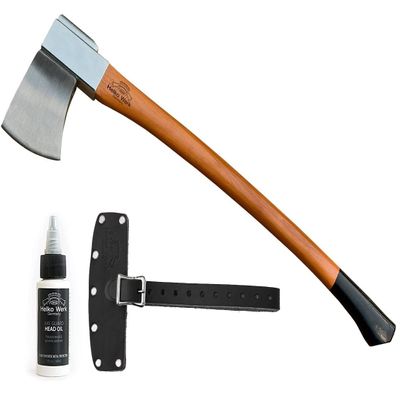 1844 Helko Werk Germany Vario Universal Axe - German Made Midsize General Purpose Felling Axe for Felling Trees, Cutting Timber, and Splitting Wood - Head 4.25lbs, Handle 30in. (Universal) #10053