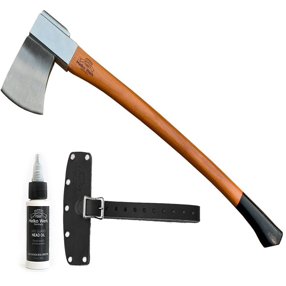 1844 Helko Werk Germany Vario Universal Axe - German Made Midsize General Purpose Felling Axe for Felling Trees, Cutting Timber, and Splitting Wood - Head 4.25lbs, Handle 30in. (Universal) #10053