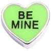 Be Mine Green Candy Heart Floating Locket Charm view 1