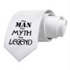 TOOLOUD The Man The Myth The Legend Printed White Neck Tie view 1