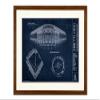 Ebbets Field Blueprint Style Print (Framed - Walnut, 18" H x 24" W) view 1