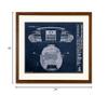 Ballpark Blueprints Autzen Stadium University of Oregon Blueprint Style Print (Framed - Walnut, 18" H x 24" W) view 2