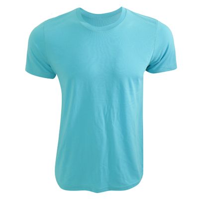 Bella + Canvas Canvas Unisex Poly-Cotton Short Sleeve T-Shirt (L) (Neon Blue)