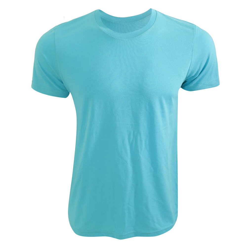 Bella + Canvas Canvas Unisex Poly-Cotton Short Sleeve T-Shirt (L) (Neon Blue)