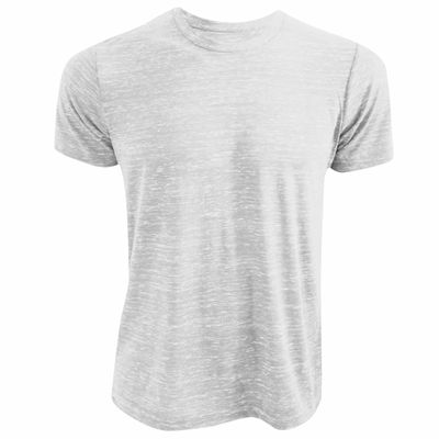Bella + Canvas Canvas Unisex Poly-Cotton Short Sleeve T-Shirt (M) (White Marble)