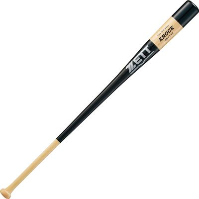 Zett BKT148 Baseball Hard Soft Knocking Wooden Bat Black