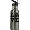 Personalized Custom Love Darts Stainless Steel Water Bottle with Straw Top 20 Ounce Sport Water Bottle Customizable view 1