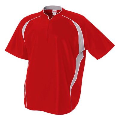 A4 Mens Batting Jacket, Large, Scarlet