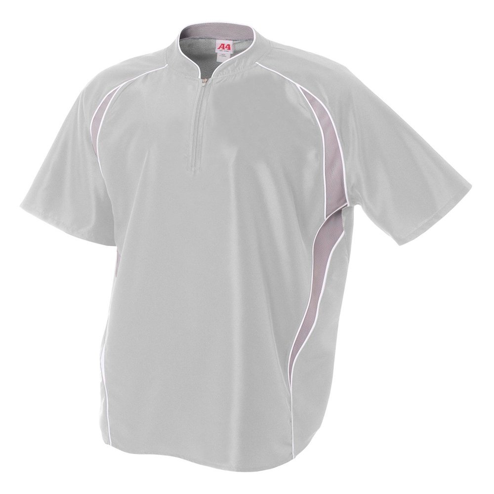 A4 Mens Batting Jacket, Large, Silver