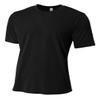 A4 Youth Spun Poly Tee, Black, Large view 1