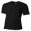 A4 Youth Spun Poly Tee, Black, Large view 2