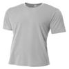 A4 Youth Spun Poly Tee, Silver, X-Large view 2