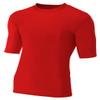A4 Men's Compression Crew 1/2 Sleeve, Scarlet, 3X-Large view 2