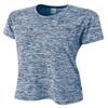 A4 Womens Space Dye Tech Tee, Medium, Navy view 1