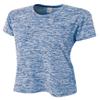 A4 Womens Space Dye Tech Tee, 2XL, Royal view 1