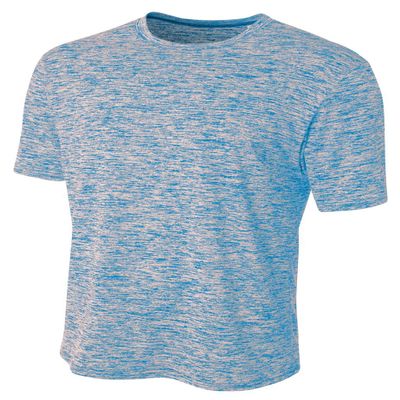 A4 Mens Space Dye Tech Tee, XL, Lt Blue