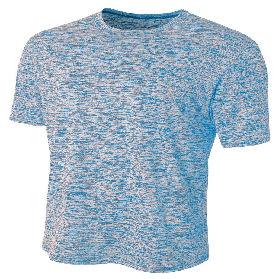 A4 Mens Space Dye Tech Tee, XL, Lt Blue