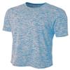 A4 Mens Space Dye Tech Tee, XL, Lt Blue view 1