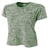 A4 Womens Space Dye Tech Tee, Small, Forest view 1