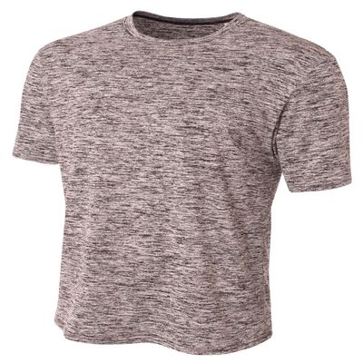 A4 Mens Space Dye Tech Tee, Small, Black