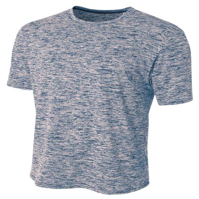 A4 Mens Space Dye Tech Tee, Medium, Navy