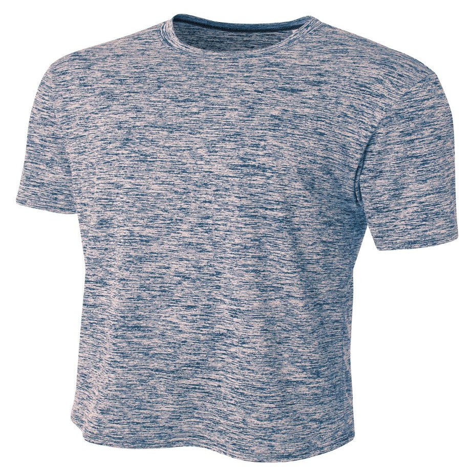A4 Mens Space Dye Tech Tee, Medium, Navy