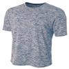 A4 Mens Space Dye Tech Tee, Medium, Navy view 1