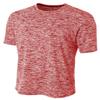 A4 Mens Space Dye Tech Tee, Small, Scarlet view 1