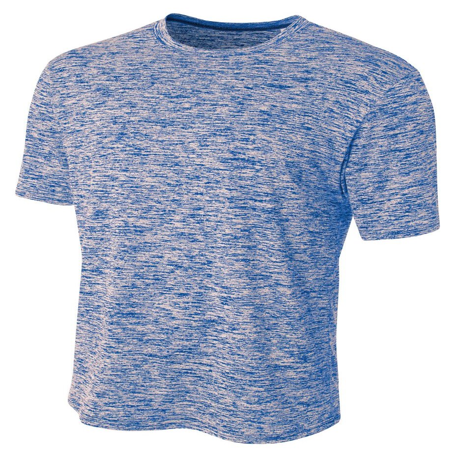 A4 Mens Space Dye Tech Tee, XL, Royal