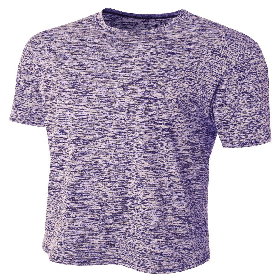 A4 Mens Space Dye Tech Tee, 3XL, Purple