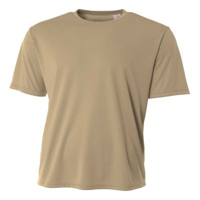 A4 Men's Cooling Performance Crew Short Sleeve T-Shirt, Sand, X-Large