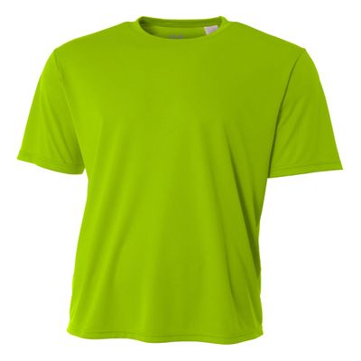 A4 Youth Cooling Performance Crew Short Sleeve T-Shirt, Lime, Large