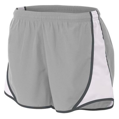 A4 Womens 3" Speed Short, 2XL, Silver/Graphite